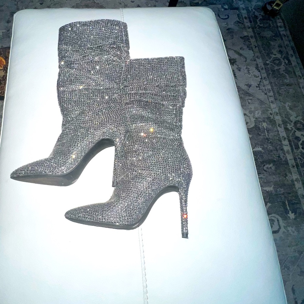 Jessica Simpson Mid Calf Rhinestone Boot
